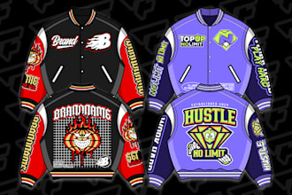 create your streetwear brand letterman varsity jacket
