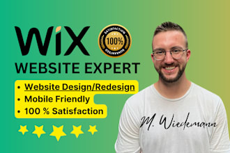 do wix studio website design, or wix redesign, wix ecommerce, wix landing page