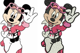 do digitize image for embroidery design into emb, dst, pes, in 1hr