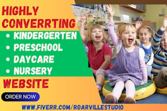 design kindergarten website nursery school preschool school daycare website