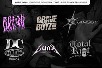 design a exclusive logo 3d for your streetwear brand y2k