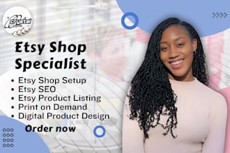 design etsy digital product etsy shop setup print on demand etsy listing seo