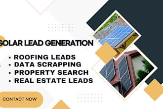 do data scraping solar landing page forhot and converting solar leads generation