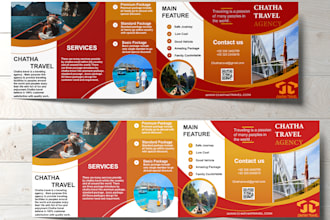 design professional bifold, trifold brochure and flyer