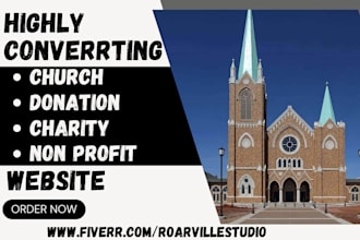 design a responsive church website non profit ministry donation charity website