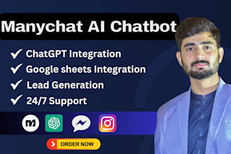 create ai chatbot for your social media with manychat