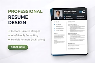 design professional modern resume CV