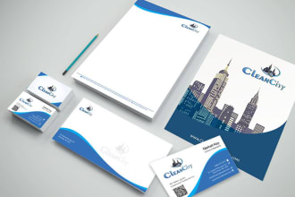 design logo, business cards, letterhead, envelope, folder