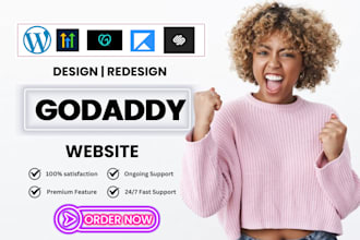 build develop godaddy website design godaddy landing page SEO sales marketing