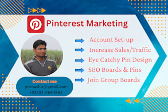 manage, promote, optimize, and do pinterest marketing and pins