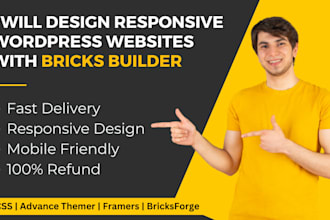 design responsive bricks builder wordpress website