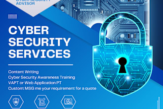 be your preferred cyber security consultant for vapt, vciso, trainings, audits