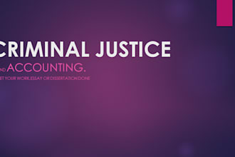 do criminal justice and accounting essays and dissertations