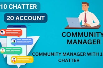 be telegram community manager with 10 chatter in crypto project