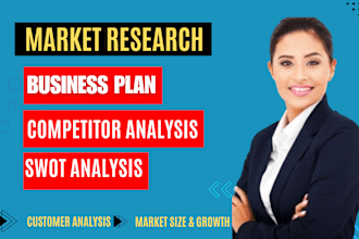 conduct detailed market research, business plan, competitor and swot analysis