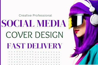design facebook cover, youtube banner, linkedin banner