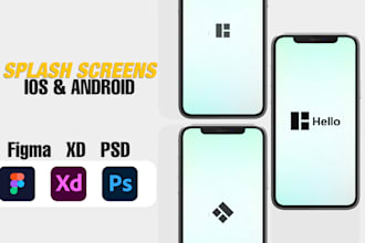 design splash screens and onboarding screens for mobile app