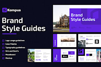 design custom brand logo, brand book and brand style guide