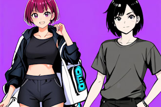 make anime or manga characters or portraits