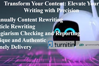 manually proofread, edit, and rewrite
