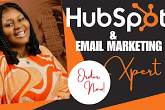 set up hubspot CRM campaign and newsletter, website integration, landing page