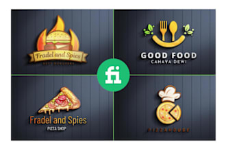 make unique food drink and coffee shop logo