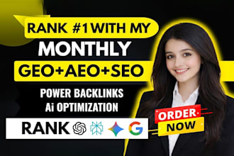 do monthly GEO, aeo, local and off page SEO backlinks for ai search