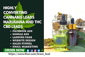 generate cannabis leads cbd medical marijuana oil website promotion hemp leads