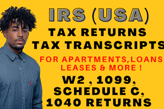 do w2 1099 1040 schedule c and tax transcripts