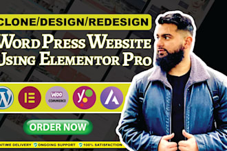 design or clone wordpress website using best elementor pro