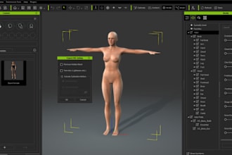 humanoid 3d character model,realistic,sculpt,unity,chibi,stylized,animaze,ar,vr