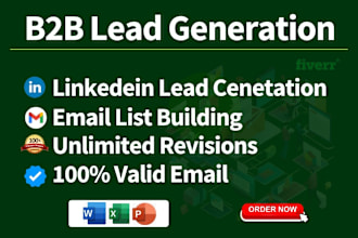 do b2b lead generation, linkedin leads, contact and email list building