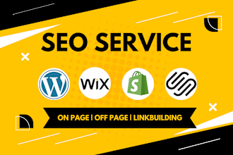 do on page SEO for wordpress wix shopify squarespace