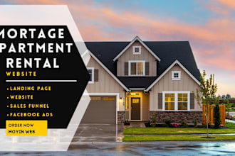 create a mortgage website, rental, apartment, airbnb, hotel booking website