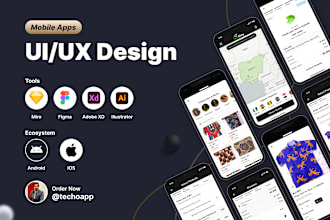 do seamless UI UX for mobile apps ,websites and wireframe design using figma