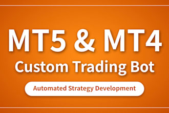 develop custom mt5, mt4 trading bot and automated strategy