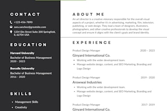 design professional resume, cv and cover letter template