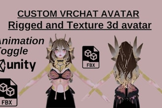 design vr chat avatar custom 3d anime vrc model furry nsfw vrchat from 2d art