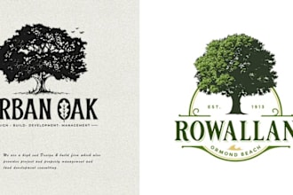 professional agriculture landscape and tree logo design