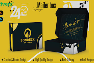 create amazon mailer box packaging, product box design