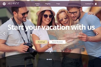 design a tourism, travel agency website, ecotourism, adventure website