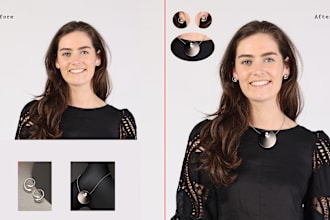do jewelry retouching and add jewellery on model