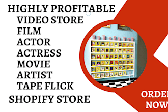 design video store film actor actress movie artist tape flick shopify store