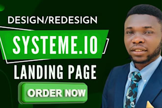 design landing page in systeme io  and redesign in systeme io, simvoly