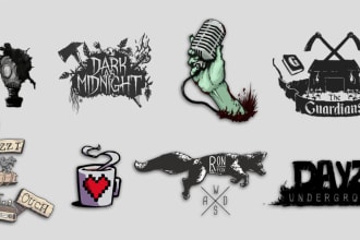 hand draw a logo, emblem, badge or symbol
