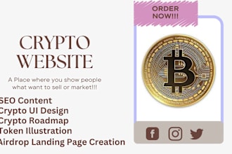 design crypto presale crypto token website crypto launch website airdrop website