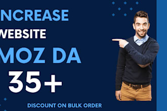 increase domain authority moz da 50 plus with high quality backlink
