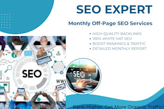 do monthly off page SEO with high authority backlinks
