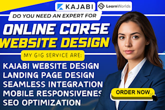 design kajabi website kajabi landing page thinkific, elearning website teachable