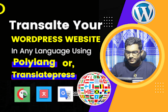 translate wordpress website any language using wpml, polylang or translatepress